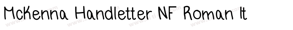 McKenna Handletter NF Roman Italic字体转换